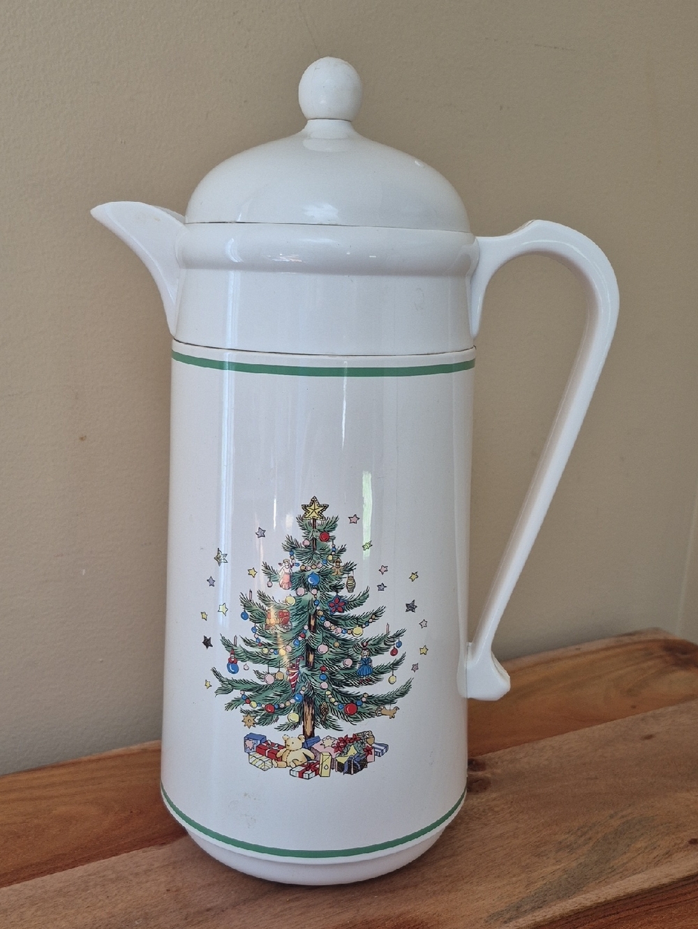 Vintage Nikko Christmas Tree Thermal Carafe